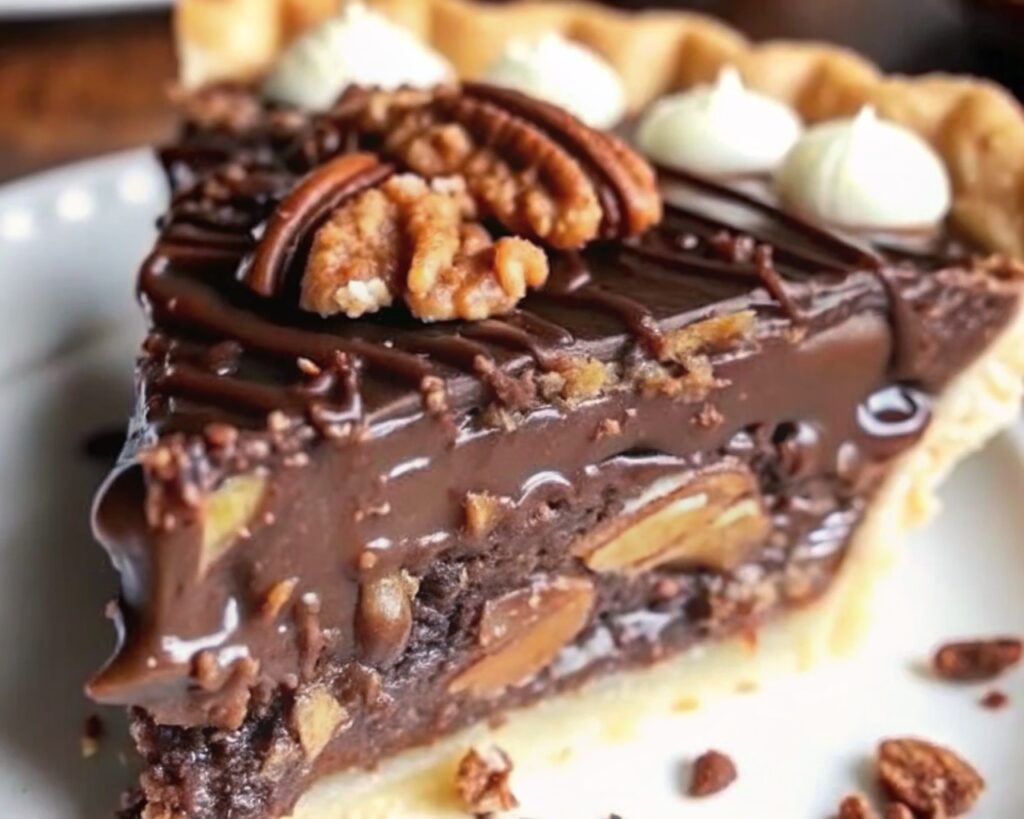 Chocolate Pecan Fudge Pie