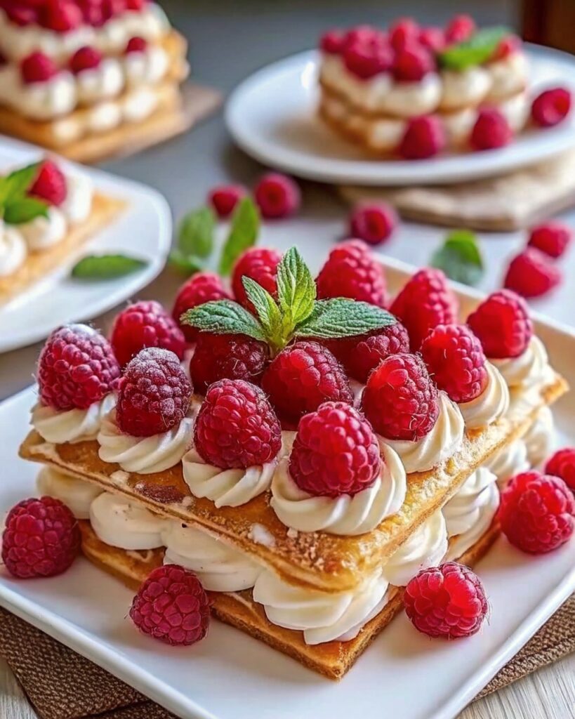 Raspberry Cream Napoleons