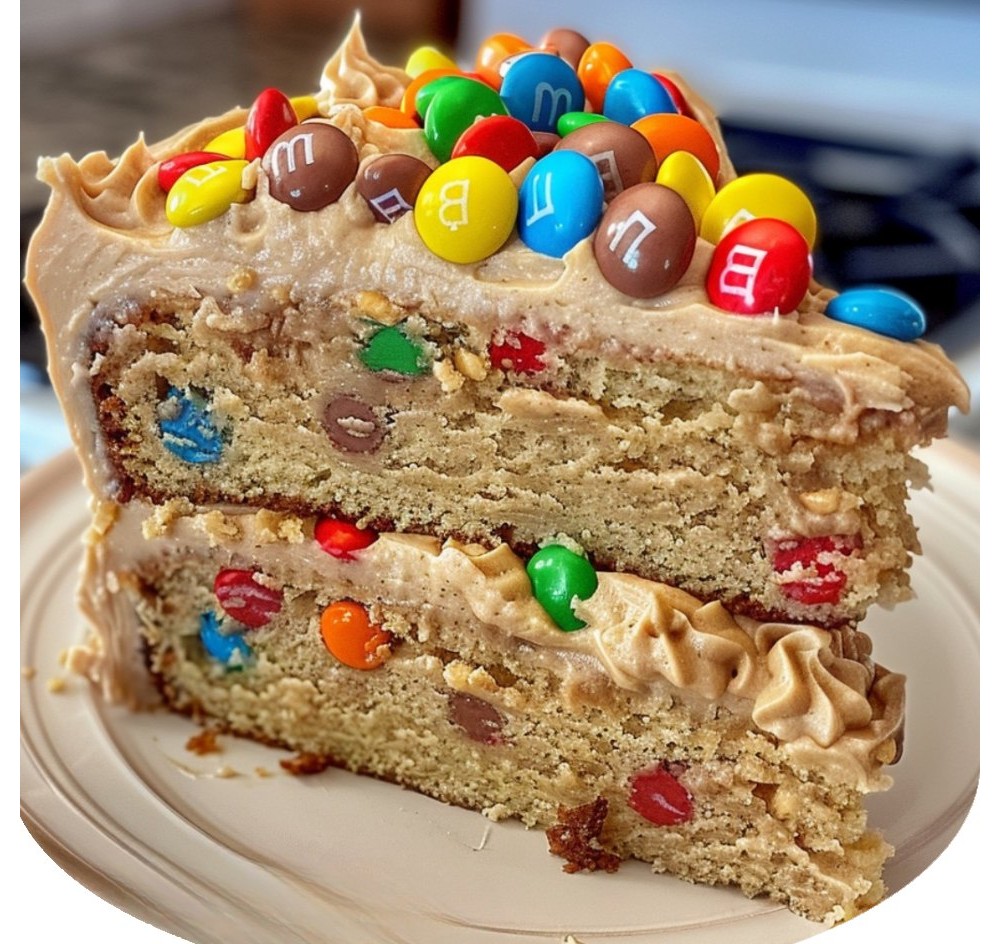 M&M’s Peanut Butter Cake with Peanut Butter Frosting