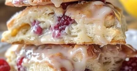 Ridiculously Easy Rhubarb Vanilla Lemon Scones
