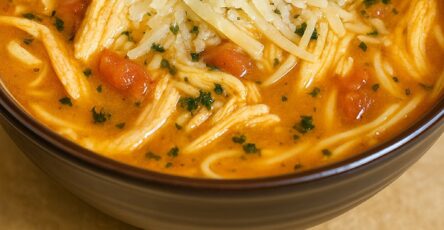 Slow Cooker Chicken Parmesan Soup
