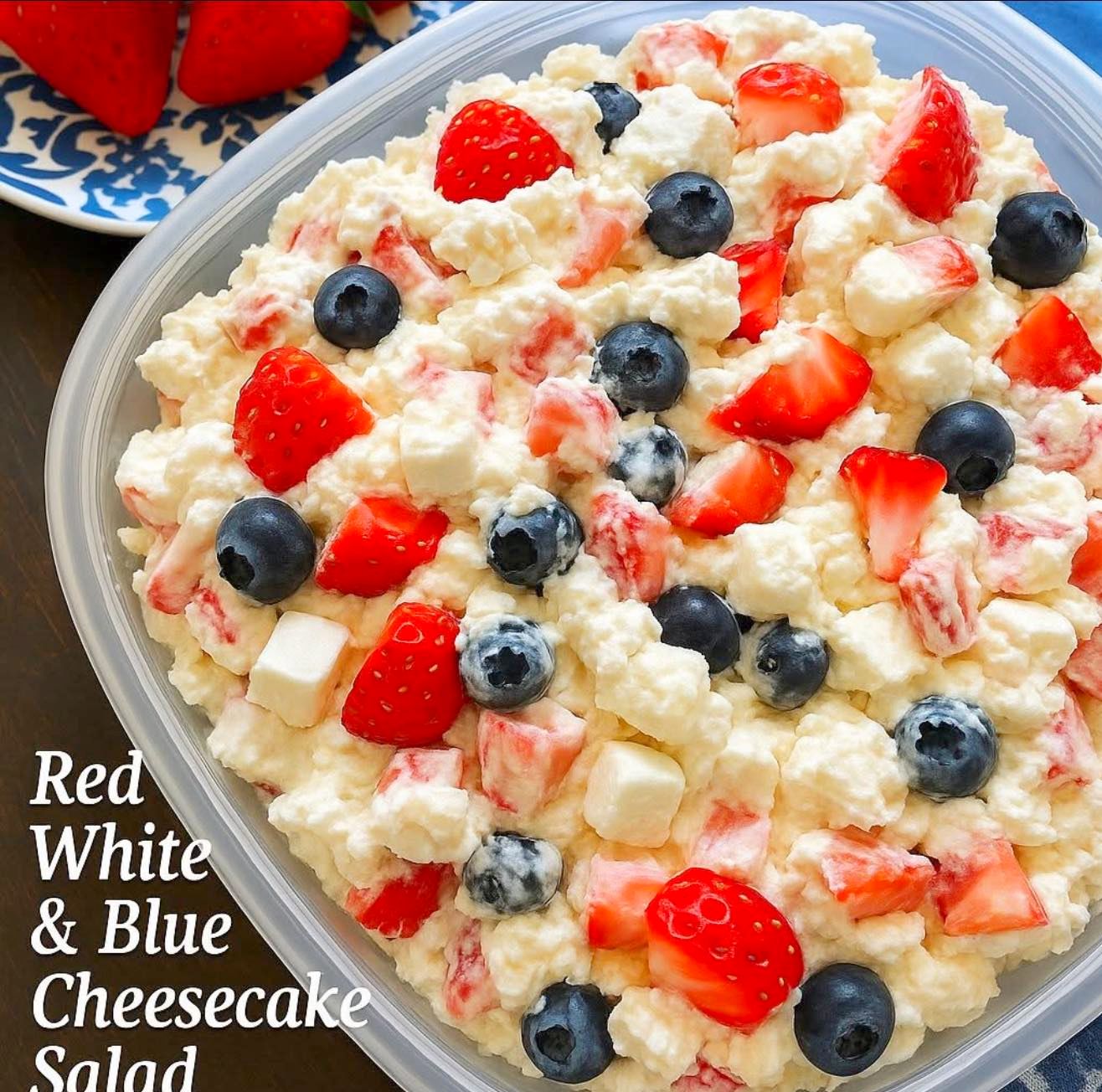 Red, White & Blue Cheesecake Salad