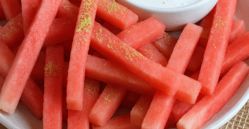 Watermelon Fries with Coconut Lime Dip