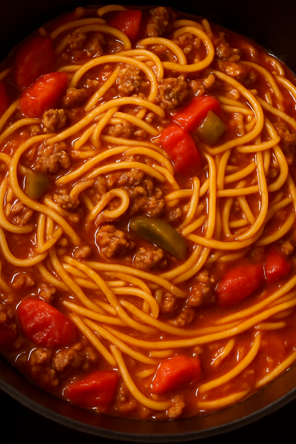 Grandma’s Best Skillet Spaghetti