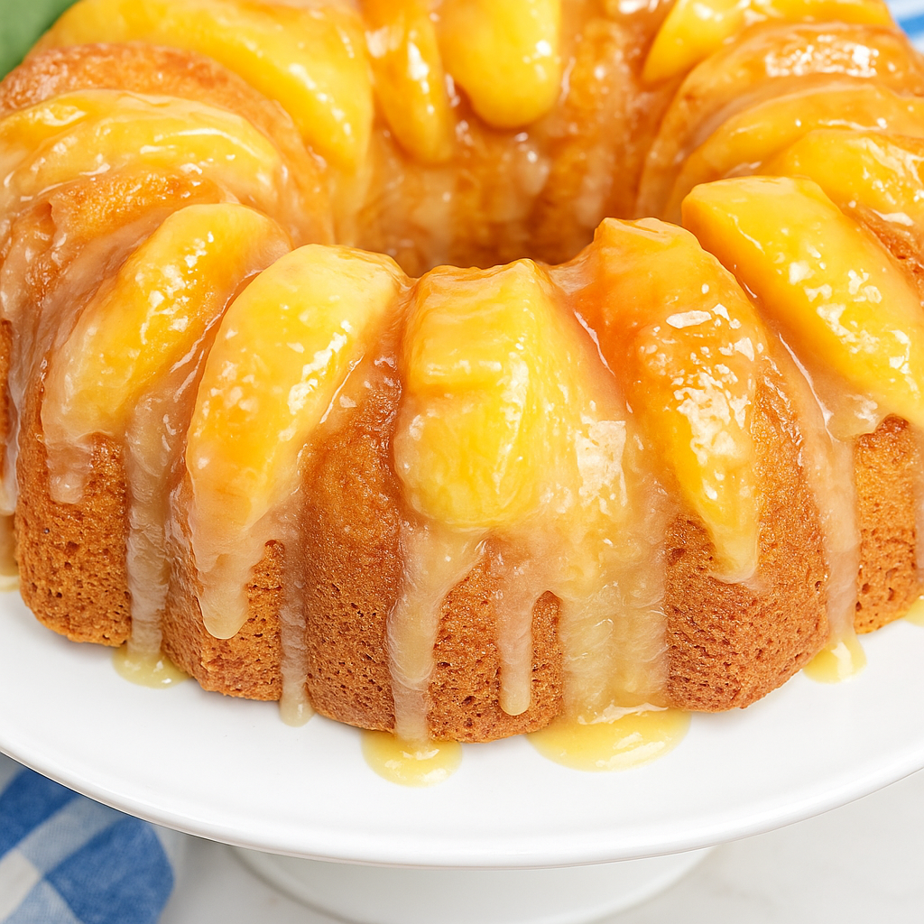 Peach Cobbler Pound Cake Recipe