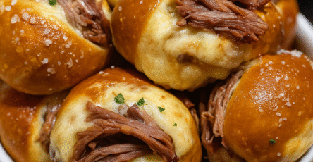 Smoked Brisket & Beer Cheese Pretzel Bombs