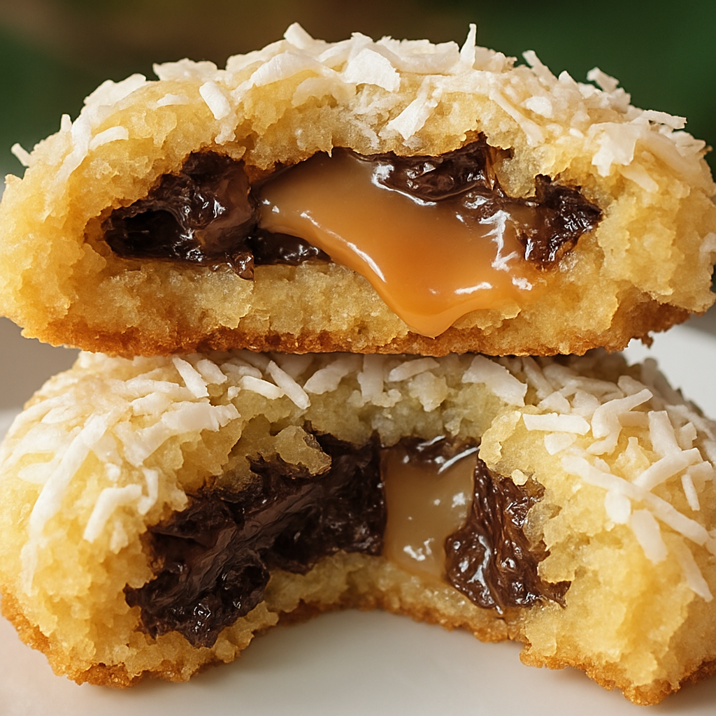 Stuffed Samoa Cookies