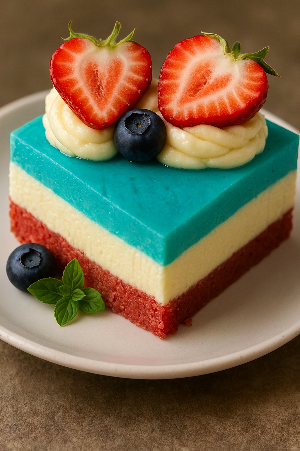 No-Bake Patriotic Cheesecake
