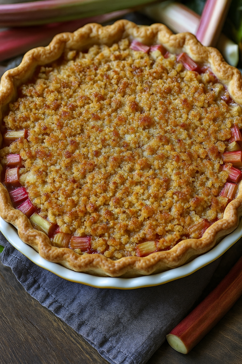 Dutch Rhubarb Pie