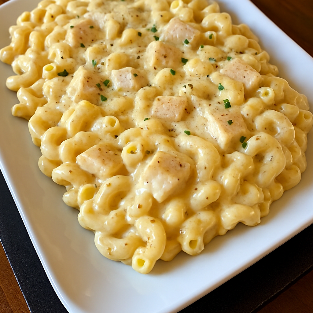 Parmesan Garlic Chicken Mac and Cheese