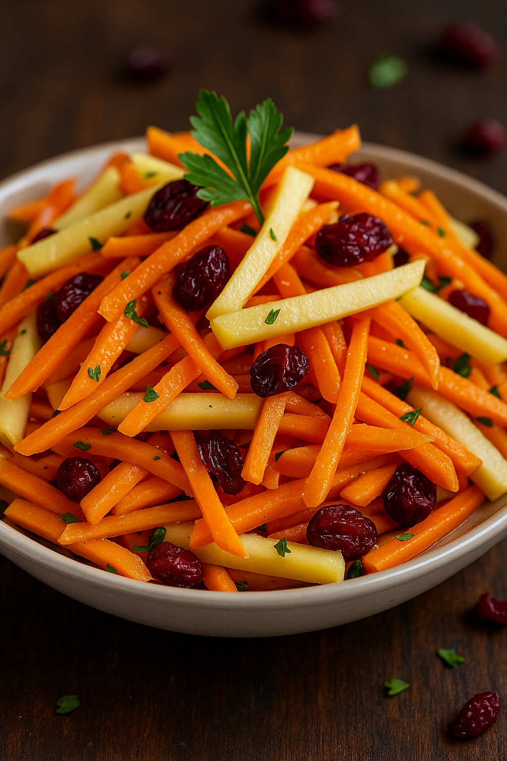 Refreshing Apple Cranberry Carrot Salad