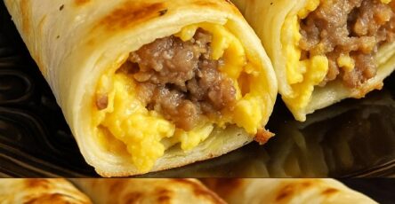 Sausage Egg and Cheese Breakfast Roll-Ups
