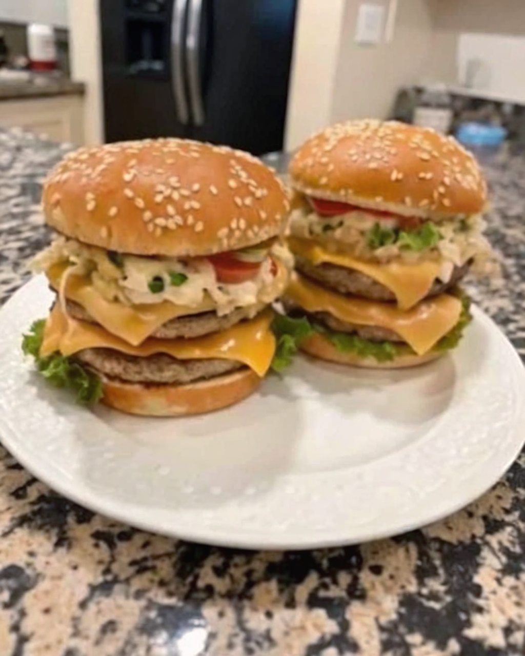 Homemade Big Mac Style Burgers