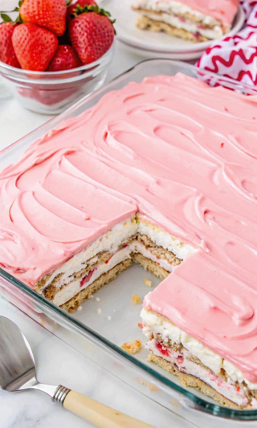Strawberry Eclair Cake