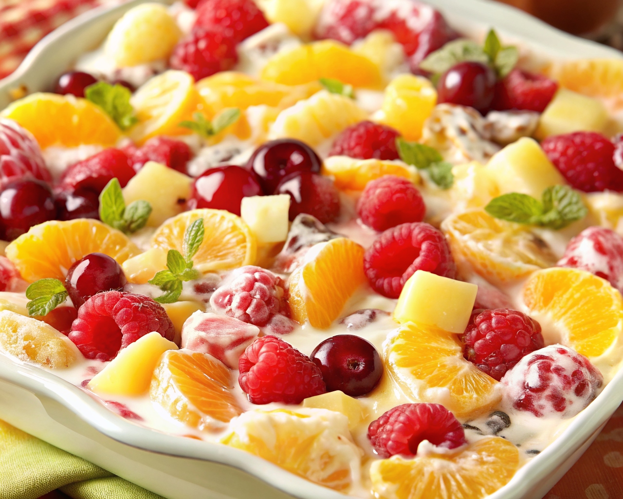 Frozen Creamy Fruit Salad