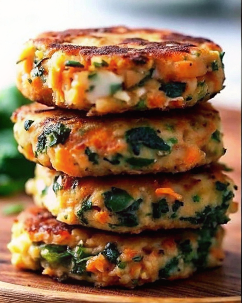 Golden Mediterranean Salmon Cakes with Spinach and Feta
