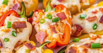 Cheesy Bacon Stuffed Mini Peppers