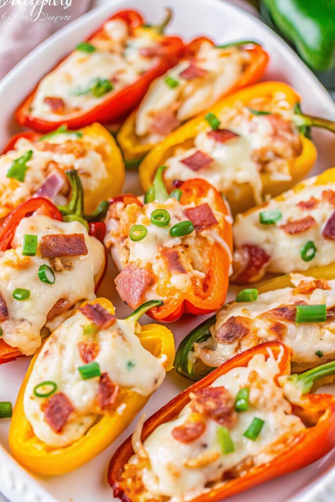 Cheesy Bacon Stuffed Mini Peppers