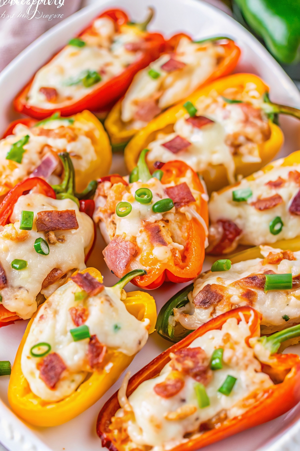 Cheesy Bacon Stuffed Mini Peppers