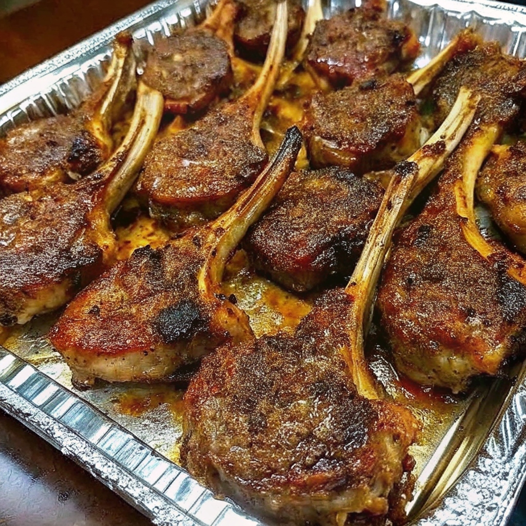 Garlic Herb Crusted Lamb Chops