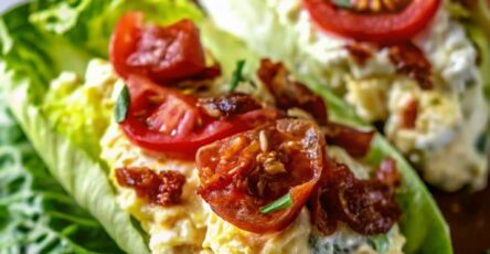 BLT Egg Salad Lettuce Wraps Recipe
