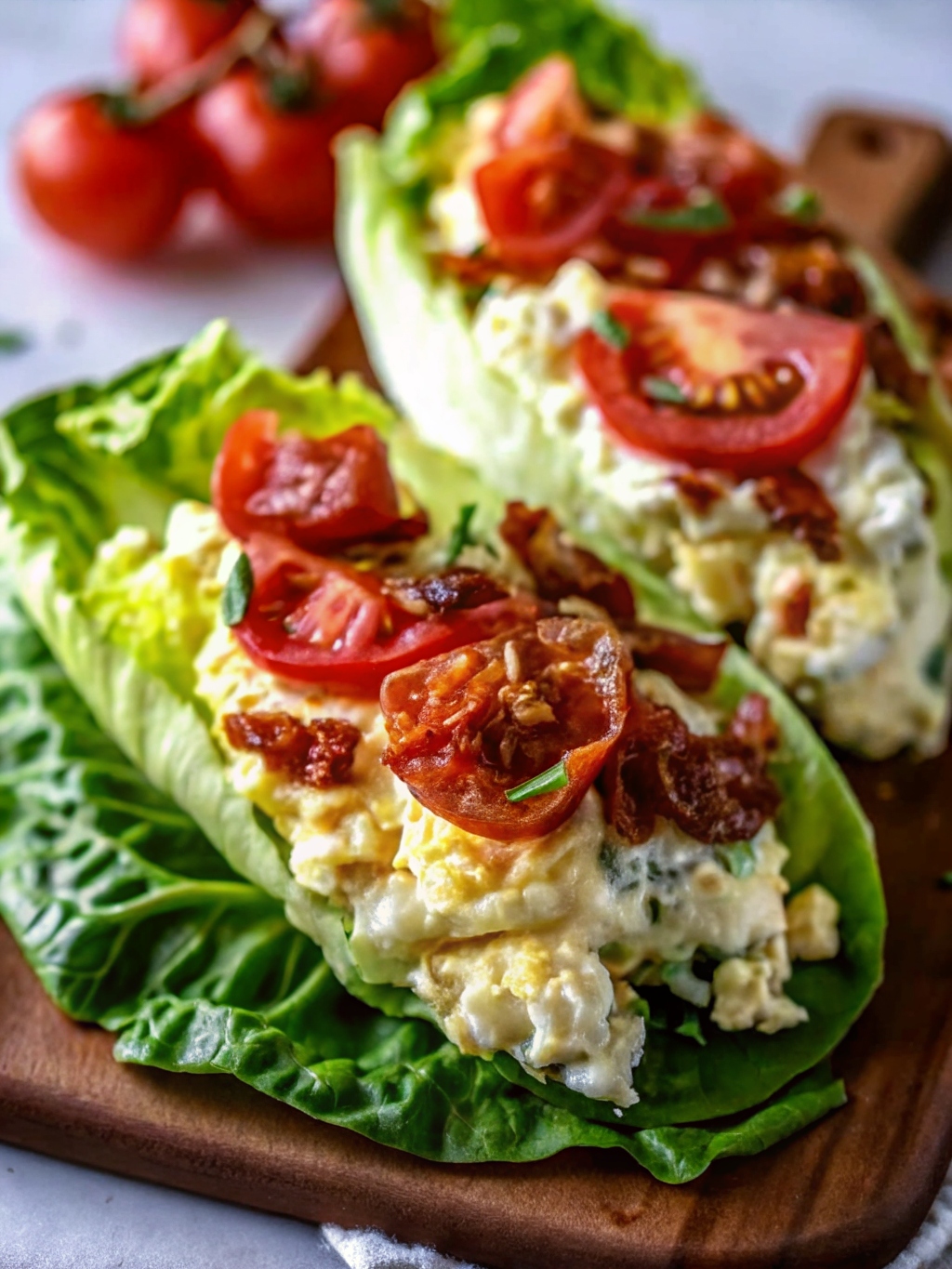 BLT Egg Salad Lettuce Wraps Recipe