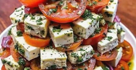 Greek Feta Salad Tower