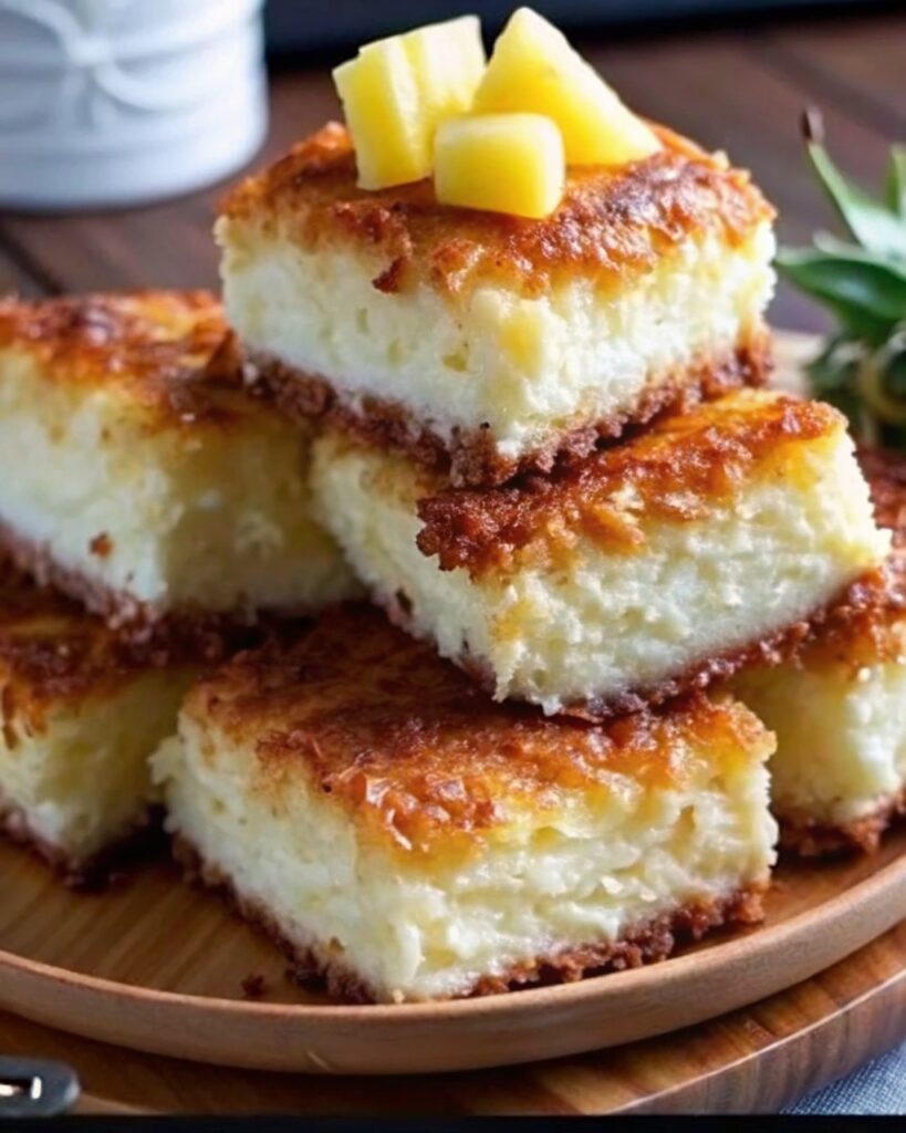 Pineapple Coconut Cheesecake Bars