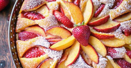 Strawberry Peach Cake
