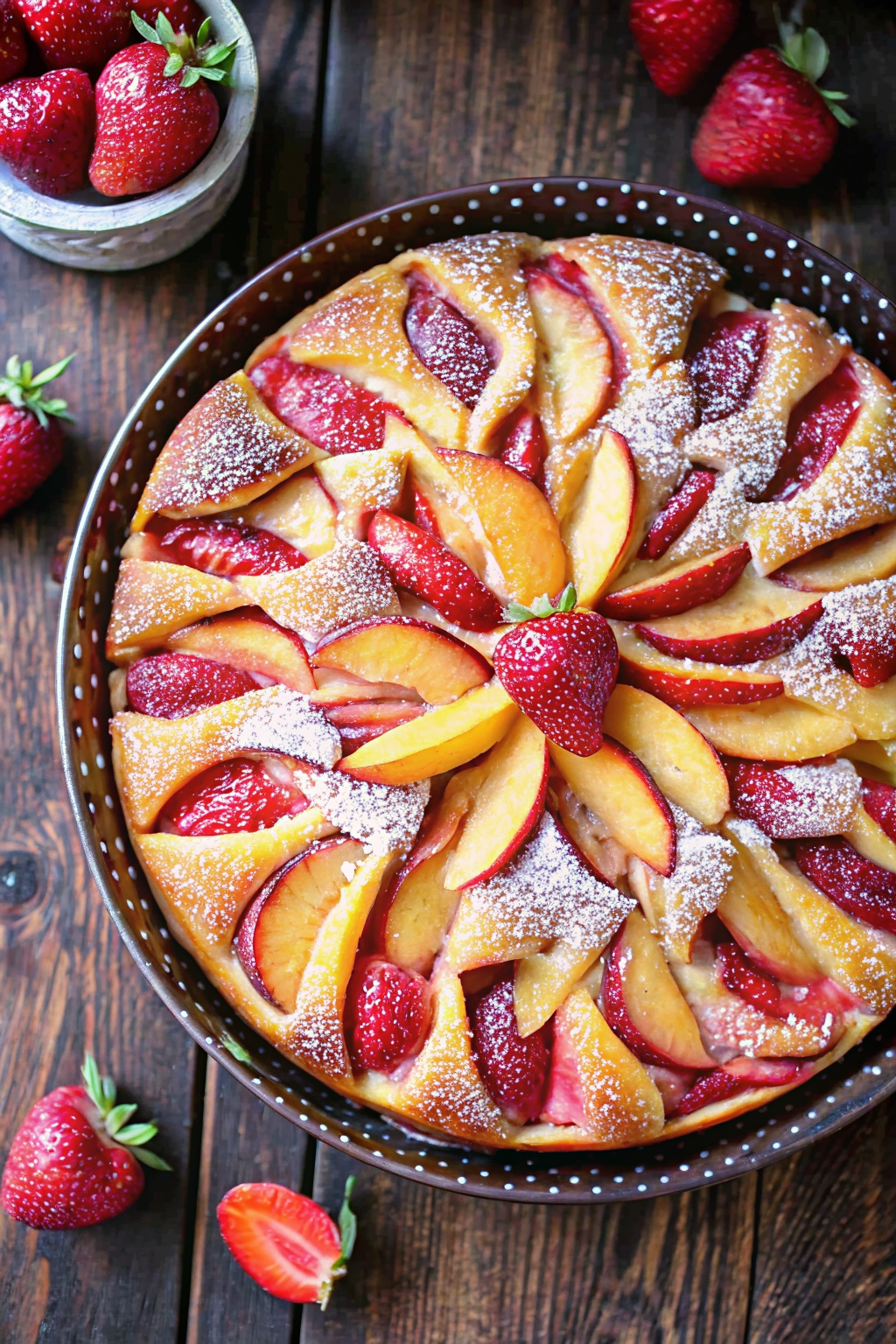 Strawberry Peach Cake