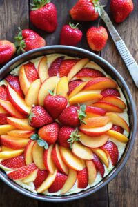 Strawberry Peach Cake