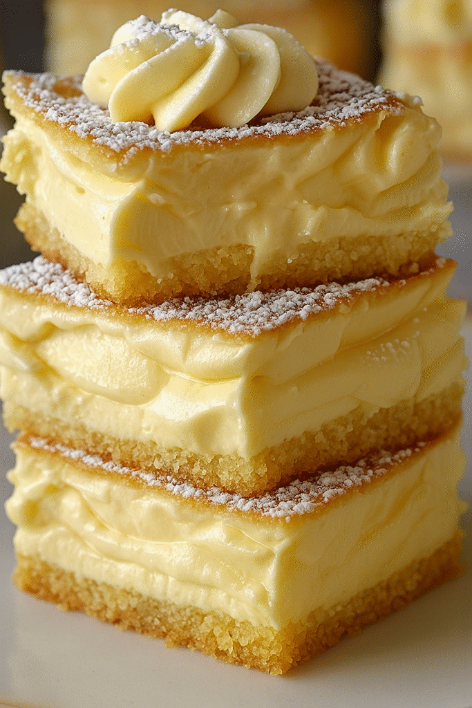 Vanilla Custard Cream Squares