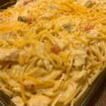 Cheesy Chicken Spaghetti Casserole