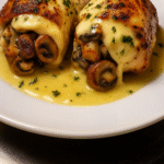 Cheesy Garlic Butter Mushroom Stuffed Chicken