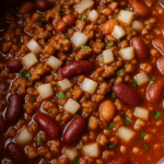 Hearty Ground Beef & Bean Chili
