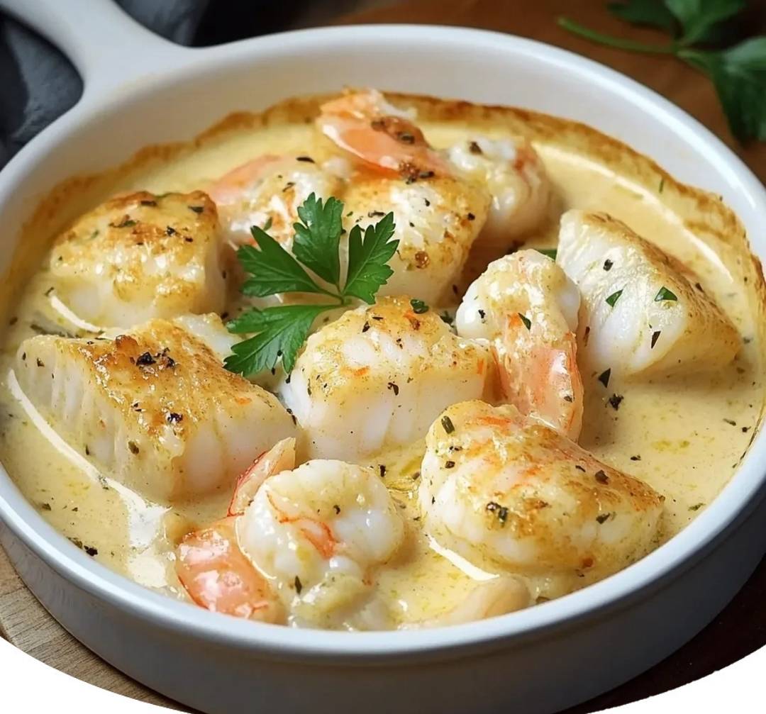 Creamy Fish and Shrimp Cassolette