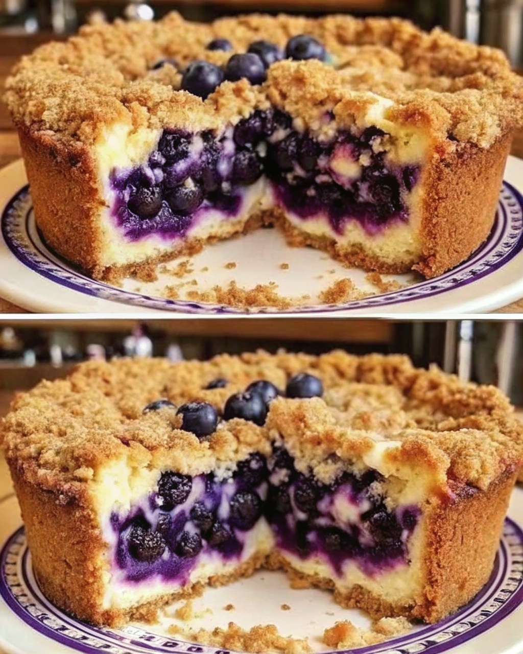 Sherry’s Blueberry Cream Cheese Crumb Cake