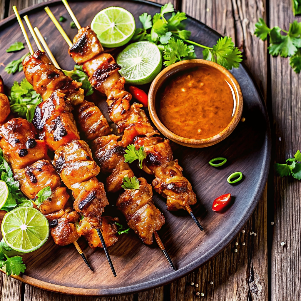 Grilled Thai Coconut Chicken Skewers
