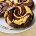 Swirled Brownie Cookies with a Peanut Butter Twist