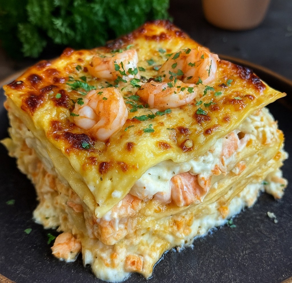 Seafood Lasagna with Shrimp & Crab