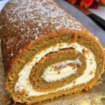 Carrot Cake Roll with Cream Cheese Filling