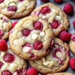 Raspberry and White Chocolate Chip Cookies