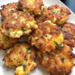 Crispy Cheesy Cauliflower Fritters