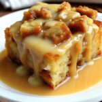 Old-Fashioned Bread Pudding with Vanilla Sauce