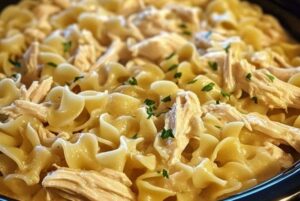 Slow Cooker Amish Chicken and Noodles