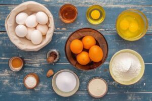“Greek Orange Cake (Portokalopita) with honey-orange syrup and fresh orange zest on top”