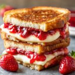 Fried Strawberry Cheesecake Sandwiches