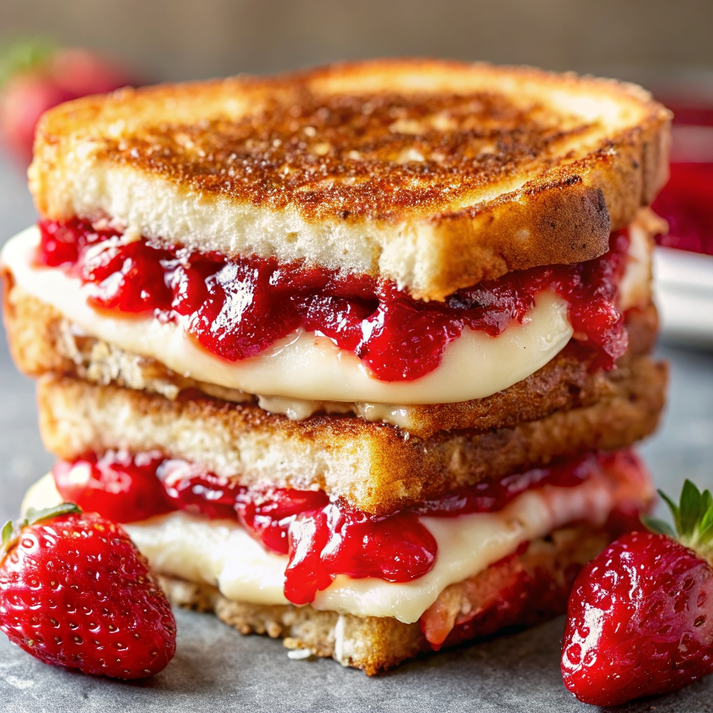 Fried Strawberry Cheesecake Sandwiches