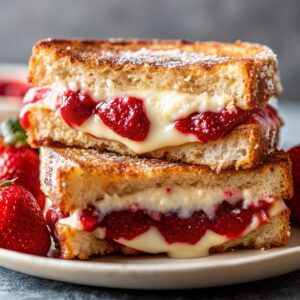 Fried Strawberry Cheesecake Sandwiches