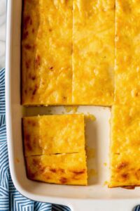 “Greek Orange Cake (Portokalopita) with honey-orange syrup and fresh orange zest on top”